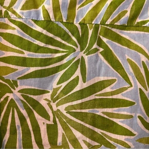 Sigrid Olsen Tropical Print Long Sleeve Button Up Linen Blouse Size M - Picture 5 of 5